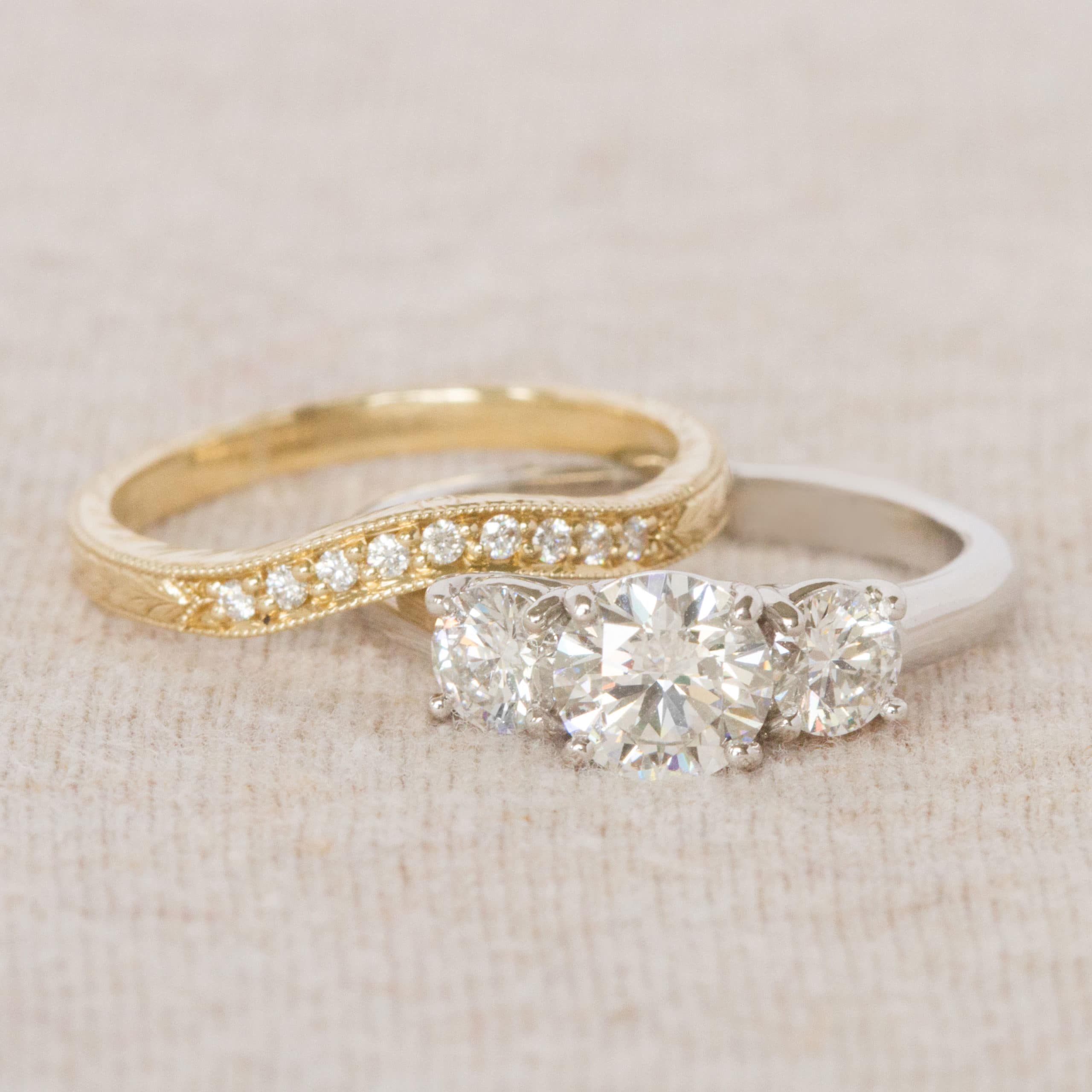 How to Pick A Wedding Band for Different Engagement Ring Styles - Wine ...