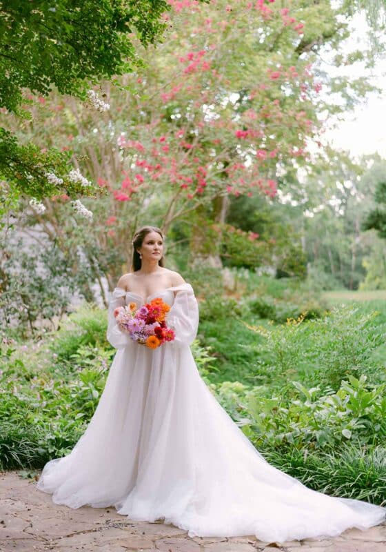 garden bride romantic