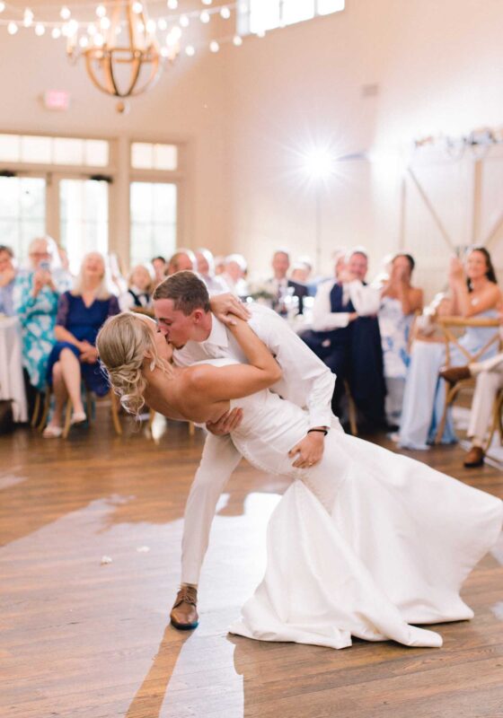 Jacob and Madison held their blue and white wedding reception at King Family Vineyards in Crozet, Virginia.
