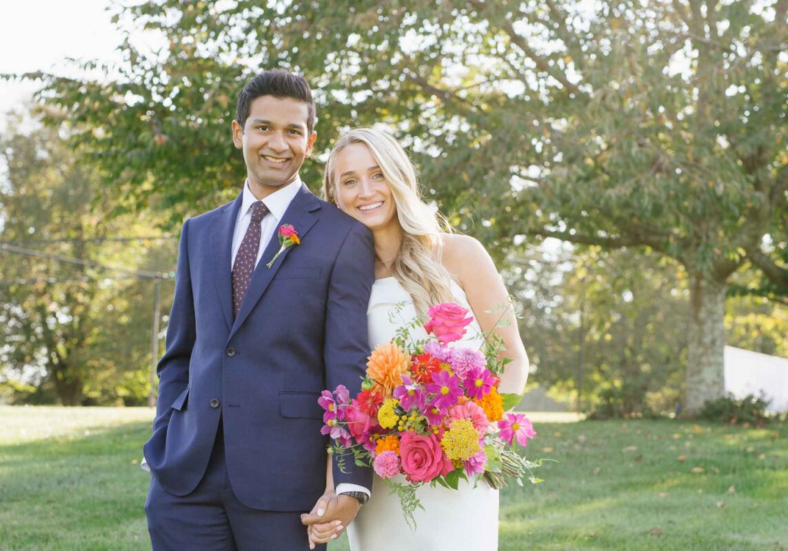 Castle Hill Cider Wedding, Indian American Wedding, Colorful wedding, colorful wedding flowers