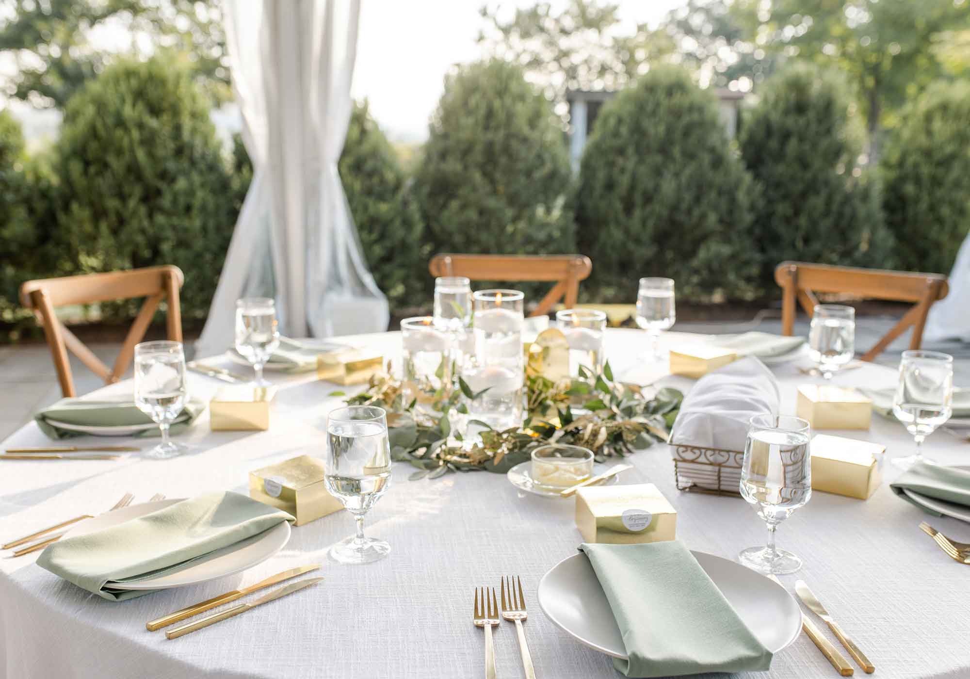 wedding table, Kris & Guilherme's Summer Wedding at the Market at Grelen, Image @ Morgan Lee Photography