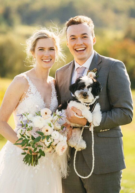 autumn wedding, autumn wedding flowers, winery wedding, Central Virginia wedding, dog in wedding, wedding pets