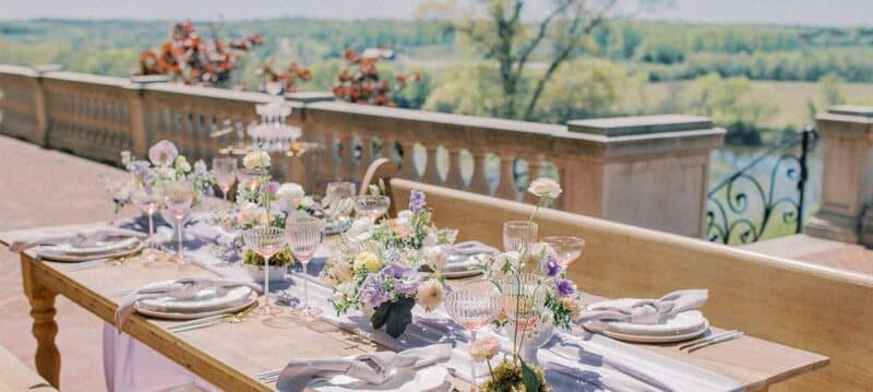 vintage wedding, purple wedding flowers, antique wedding decor, peach wedding flowers