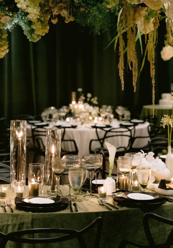festival rentals, wedding reception table and decor